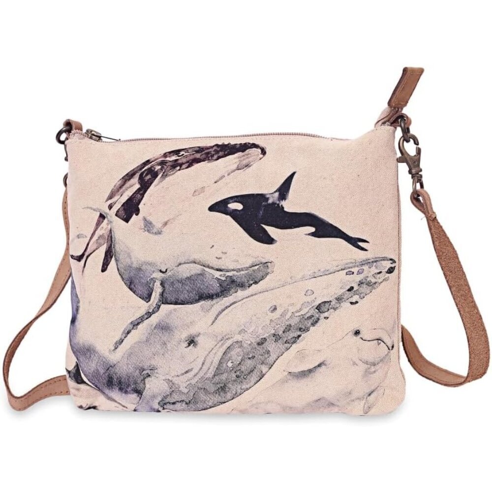 Wristlet Wallet Canvas Crossbody Sling Bag for Women Travel Organizer